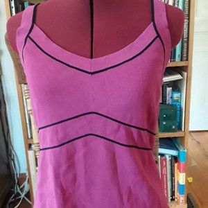 Pink and black tank top